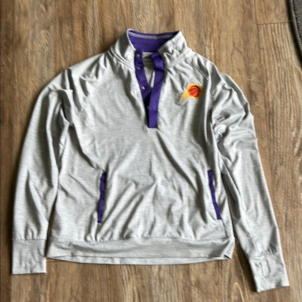 Gray and Purple Women's Top